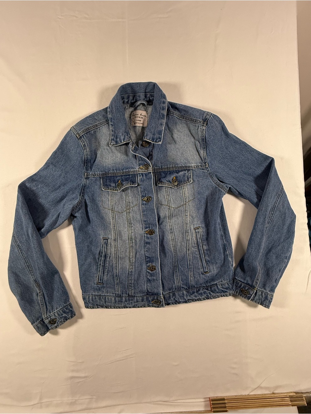 Love Tree Medium Blue Denim Jacket for Women